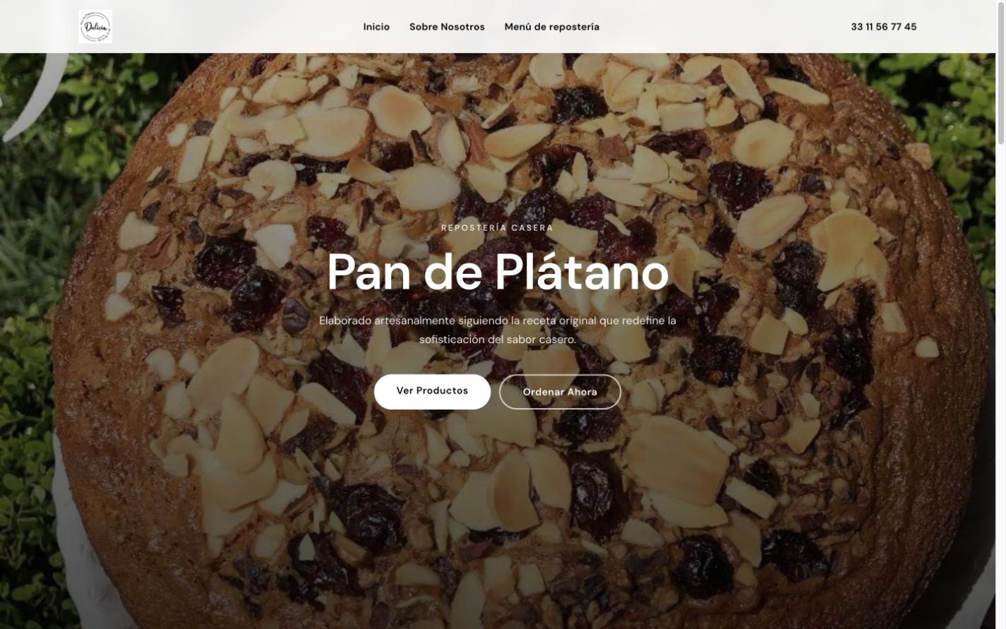 Sitio web publicado de Dulicia Pan Casero